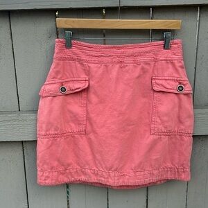 Anthropologie Coral Lined Short Skirt Perfect for Summer Cotton Linen Blend 8